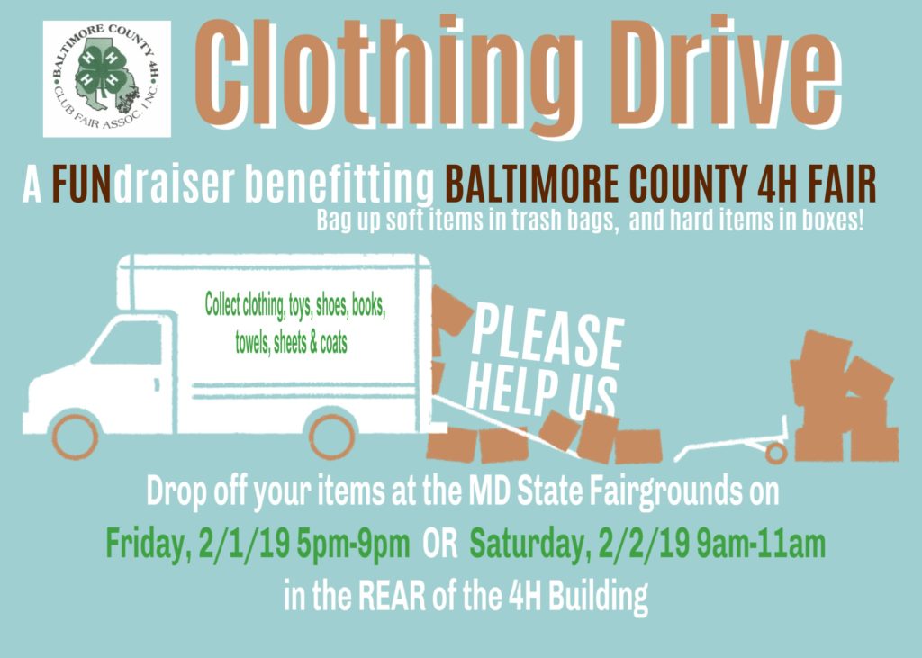 4H clothing drive | Baltimore County 4H Fair