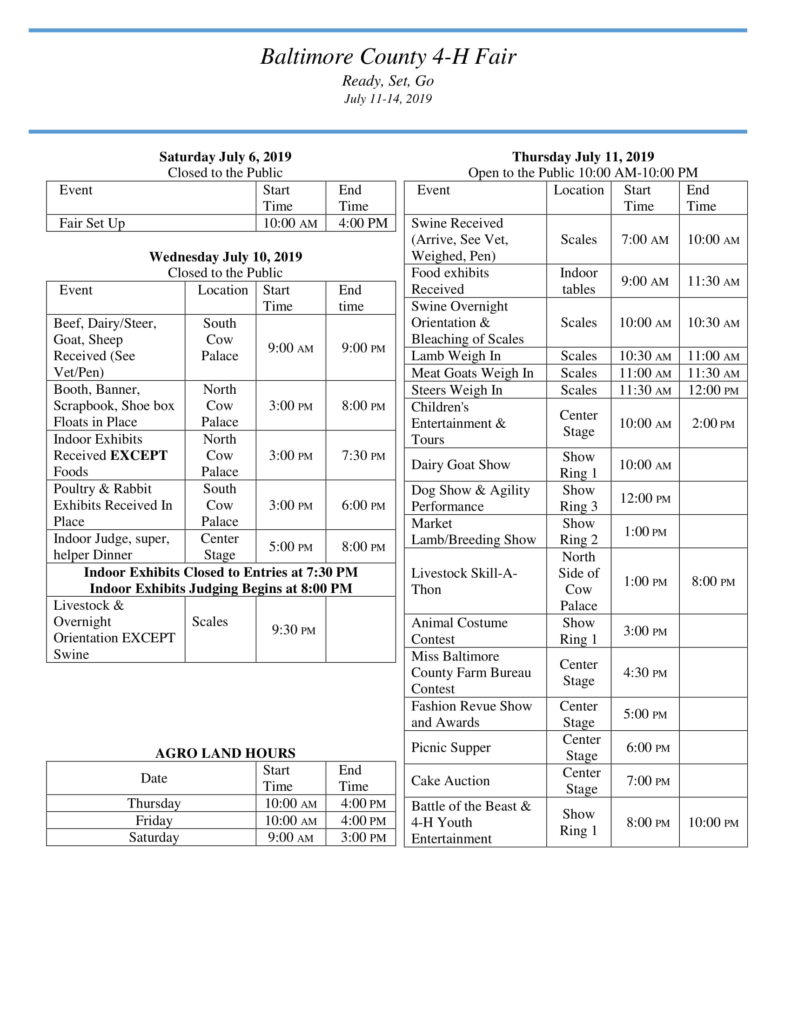 Yamhill County Fair 2022 Schedule
